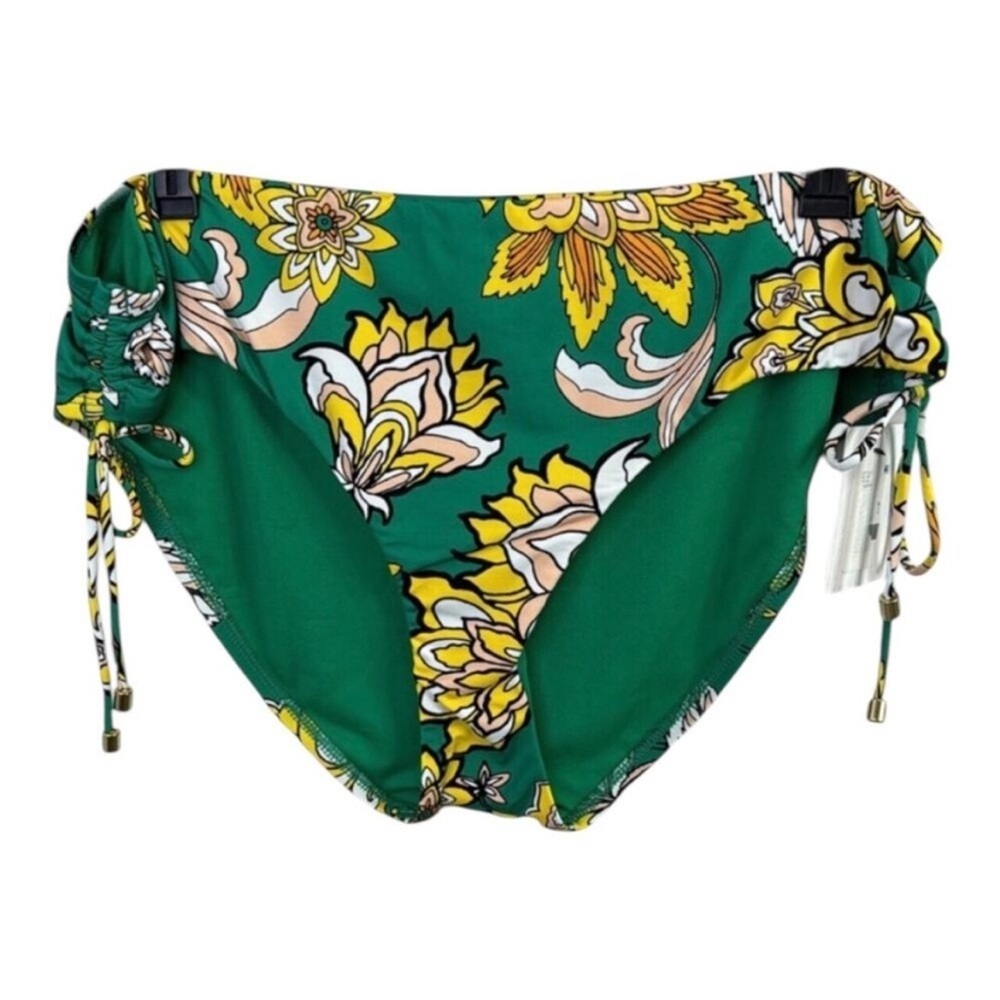 Green Boho Floral (Side Shirred)